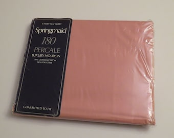 Vintage Springmaid Twin flat sheet -new in package