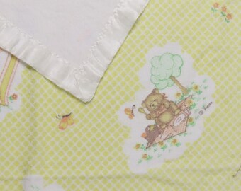 Vintage Teddy Bear small blanket