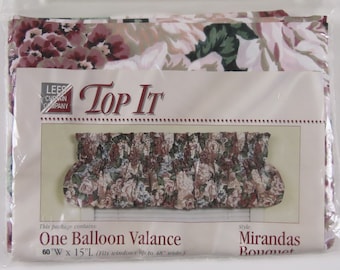 Vintage Floral balloon valance -New in the package
