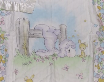 Vintage Precious Moments small quilted blanket