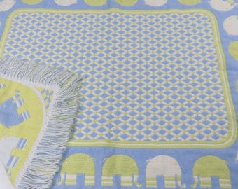 Vintage Elephant baby blanket