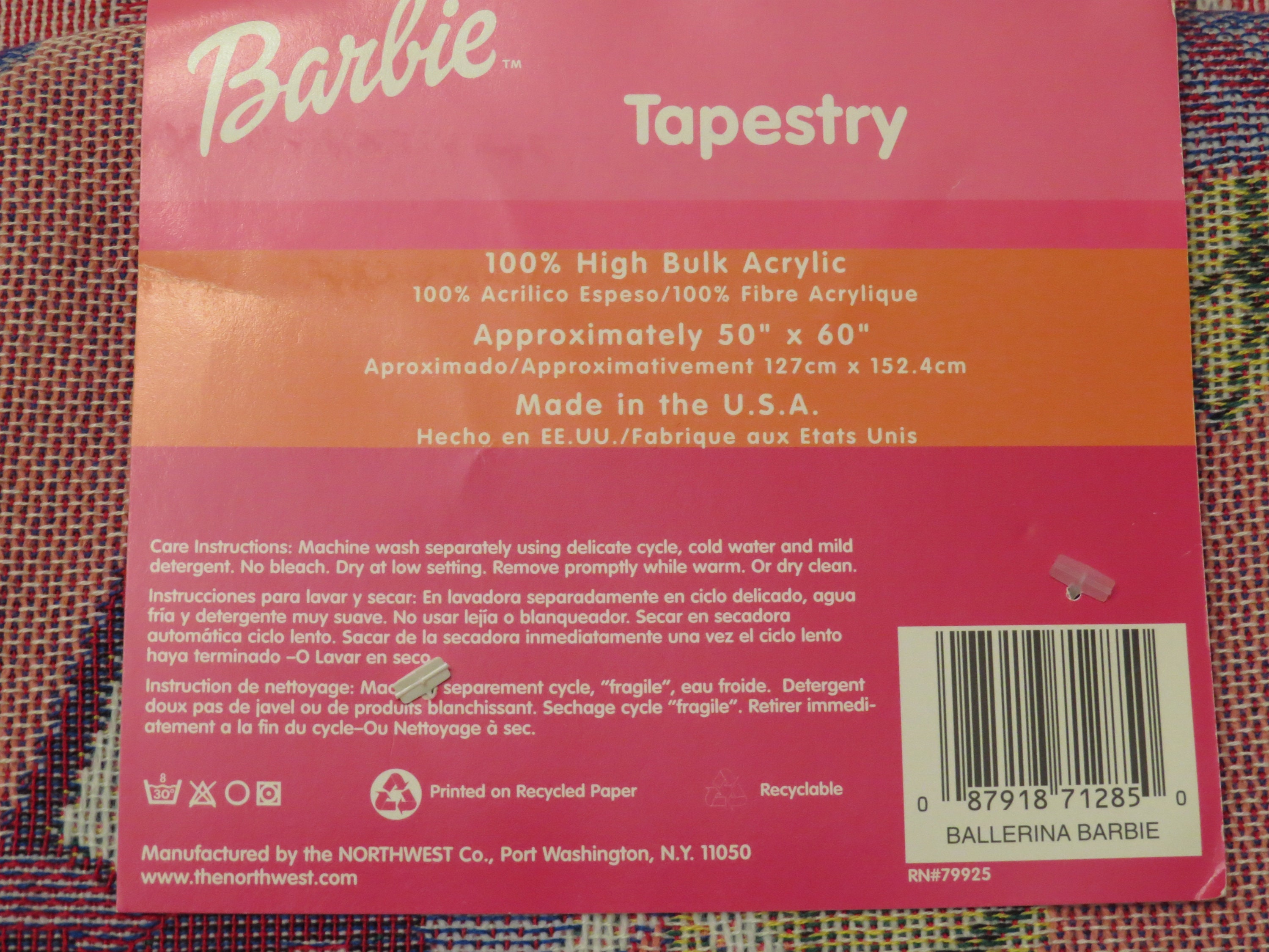 vintage barbie blanket