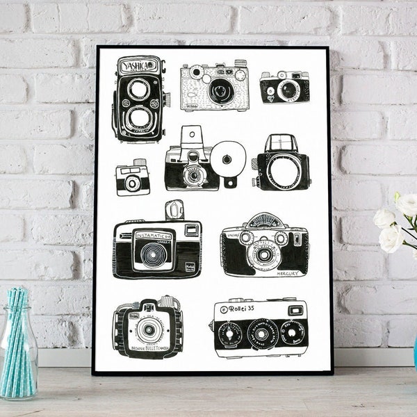 Vintage Camera Print Etsy