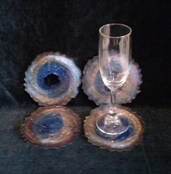 Geode/Agate-inspired Coasters