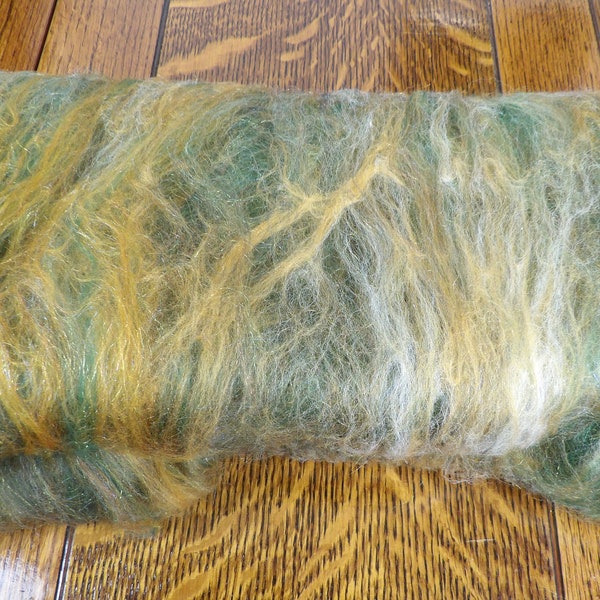 Woodland Fairy Carded Wool Art Batt, Landscape Art Blend, Merino Wool, Forest Colours and Sparkle, Ready to Felt or Spin