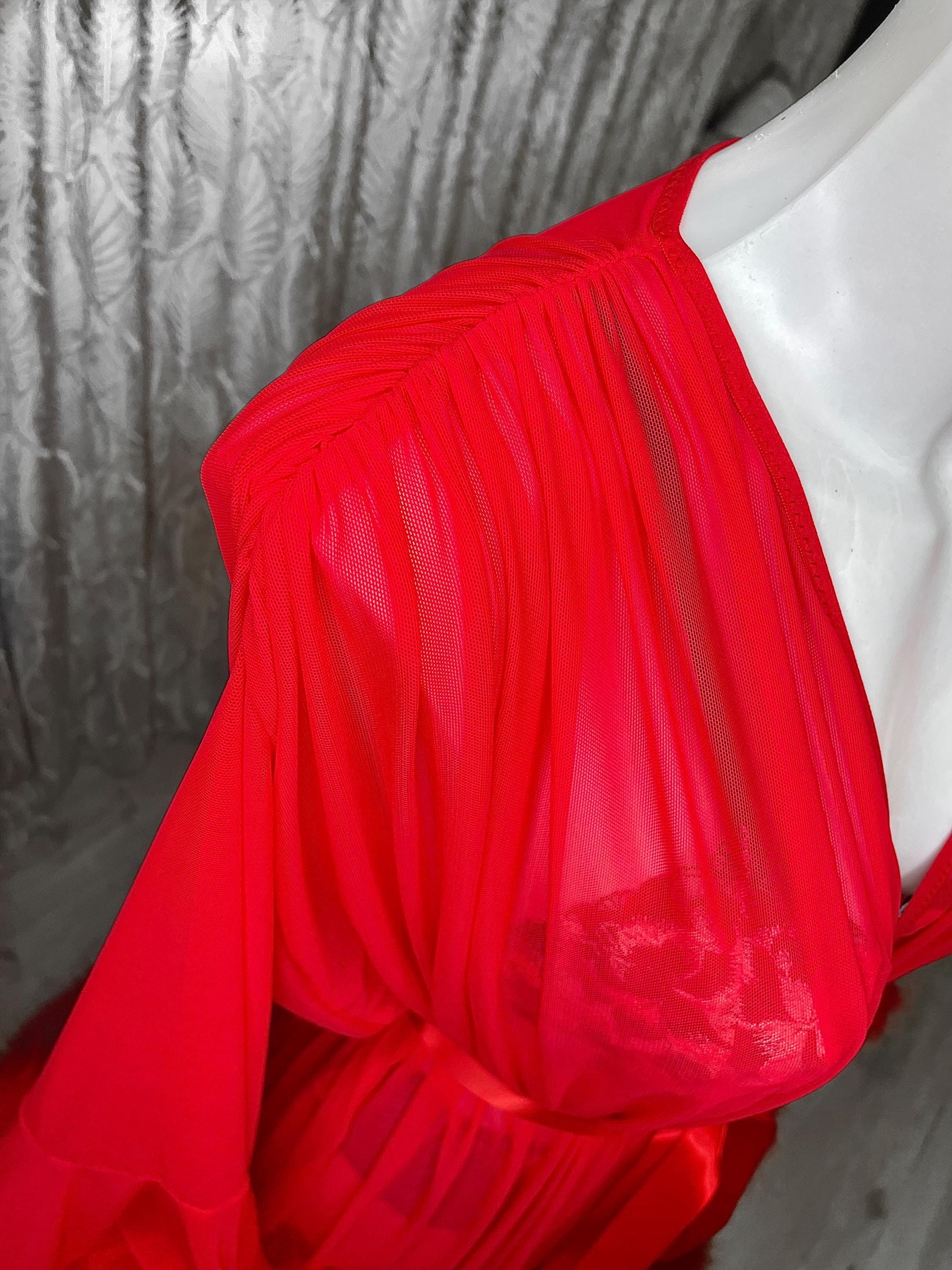 Red Feather Trim Robe: Vintage Hollywood Style Bridal Boudoir Robe - Etsy