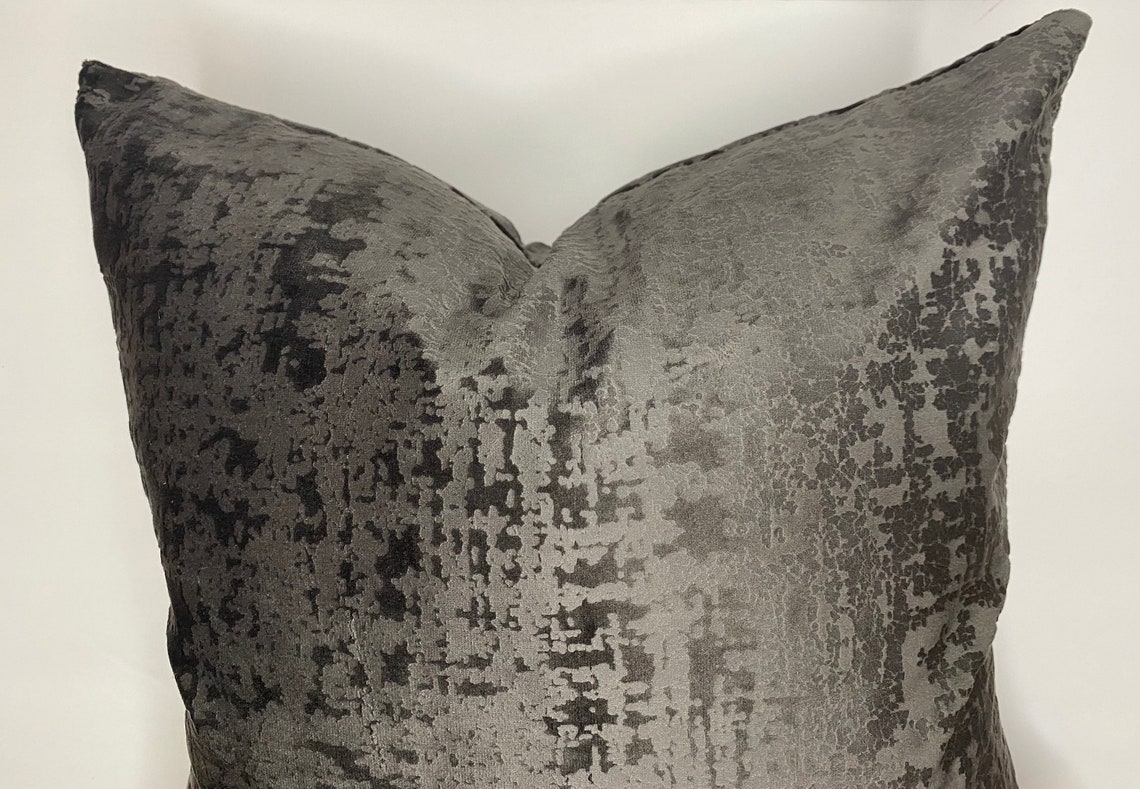 Gray Throw Pillow Luxury Accent Pillow Decorative Throw | Etsy