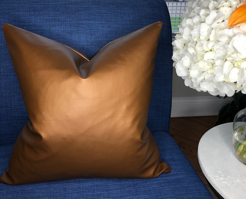 Deep Bronze Throw Pillow Modern Throw Pillow Accent Pillow Etsy