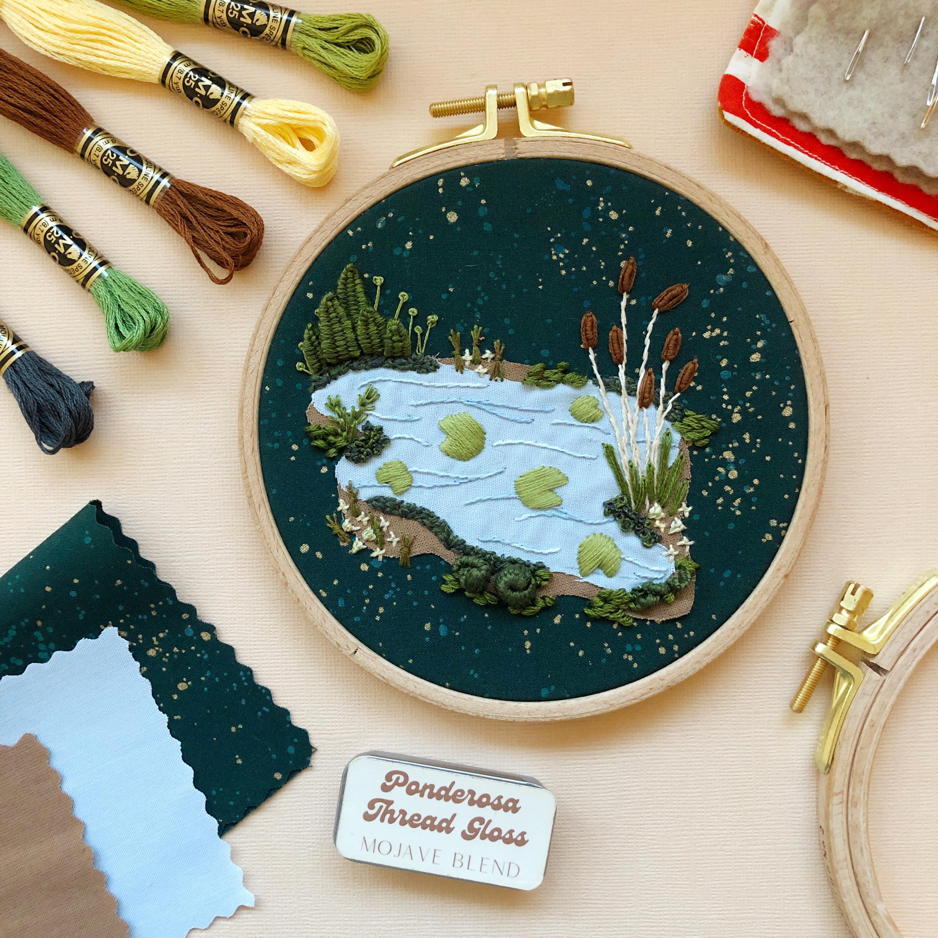 3D 睡蓮の池 - 上級者向け刺繍キット - Etsy 日本