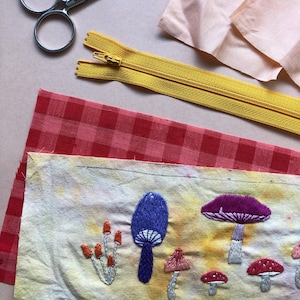 Mushroom Embroidery Pattern - Stick and Stitch Embroidery