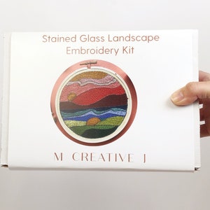Stained Glass Landscape- Intermediate DIY Embroidery Kit