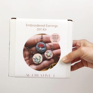 Embroidered Earrings - Embroidery Kits for Beginners