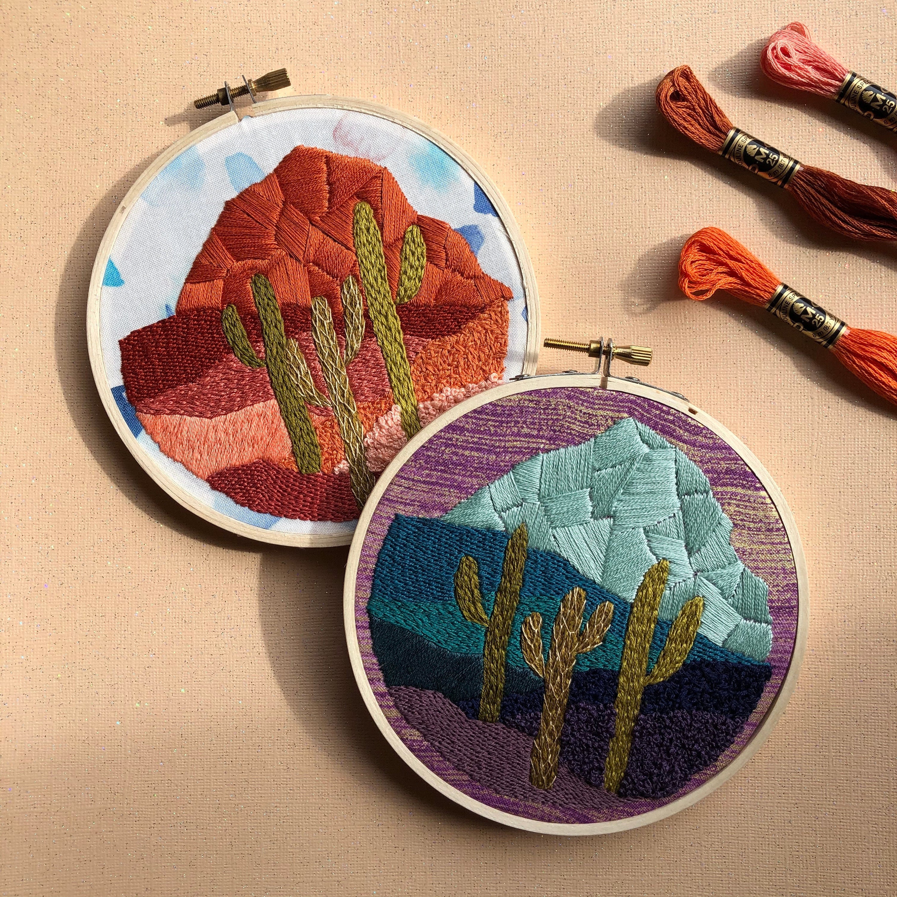 DIY Embroidery Kit Beginner, Needlepoint Kit With Joshua Tree Design, Craft  Kit for Adults 