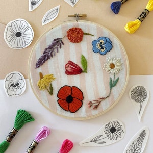 Wildflowers - Peel Stick and Stitch Hand Embroidery Patterns