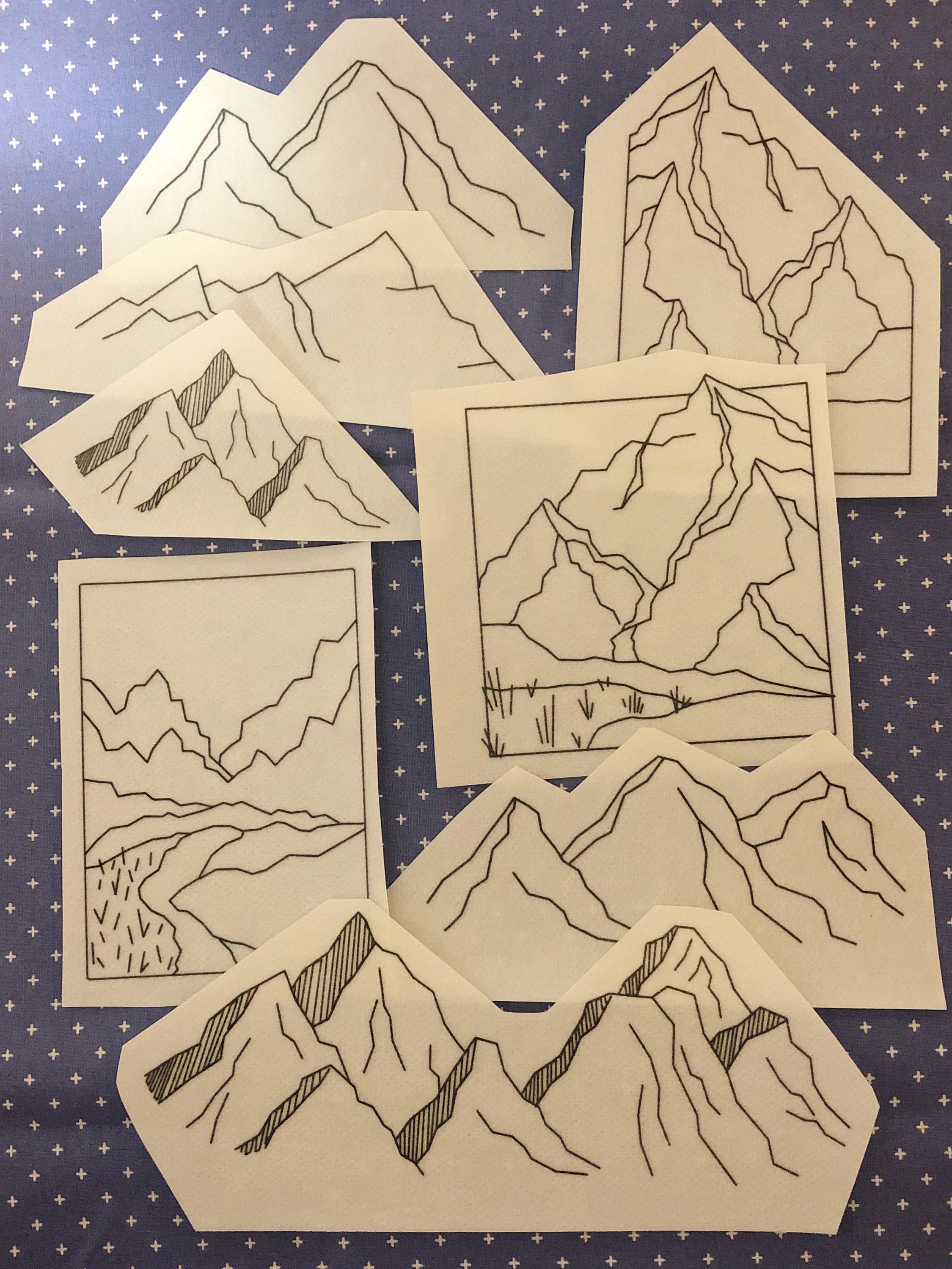6 piezas de papel de calco, hojas de papel de dibujo, tela para de la en  hogar perfecl Tela de punto de cruz de bricolaje
