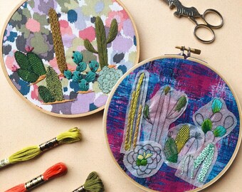 Cacti - Peel Stick and Stitch Hand Embroidery Patterns