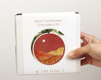 Desert Landscape- DIY Beginner Embroidery Craft Kit