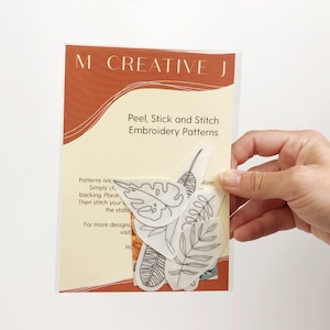 Tropical Plants - Peel Stick and Stitch Hand Embroidery Patterns