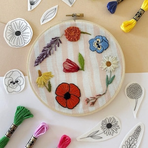 Wildflowers - Peel Stick and Stitch Hand Embroidery Patterns