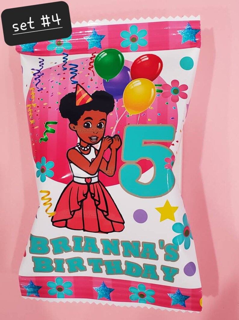 Gracie's Corner 3D Birthday Party Treat Favor Bags Chip Bag Gift