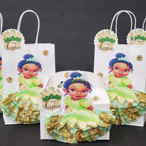 INSPIRED princess Tiana 3DBirthday Party treat Favor baby shower Personalized hand made