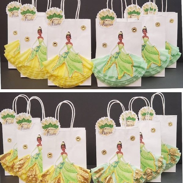 INSPIRED princess Tiana 3DBirthday Party treat Favor Goodie Gift Personalize hand made