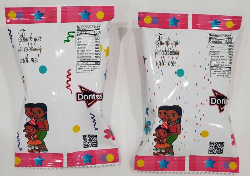 Gracie's Corner 3D Birthday Party Treat Favor Bags Chip Bag Gift