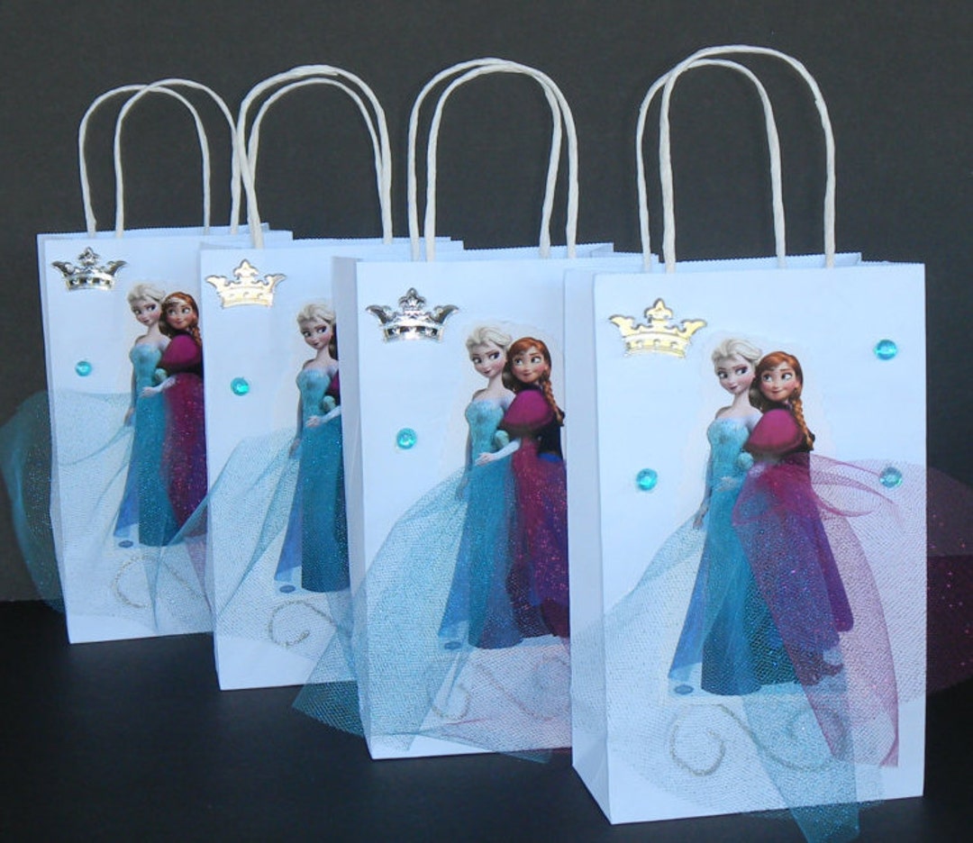 Large Plastic Disney Frozen Goodie Bags, 6ct