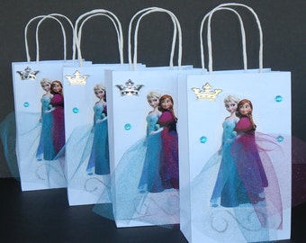 INSPIRED Disney Frozen Elsa & Anna Birthday Party Favor Goody Gift 3D Bags hand made
