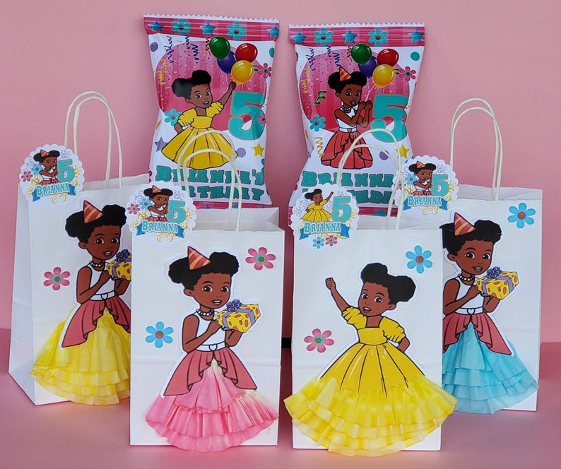 Gracie's Corner 3D Birthday Party Treat Favor Bags Chip Bag Gift