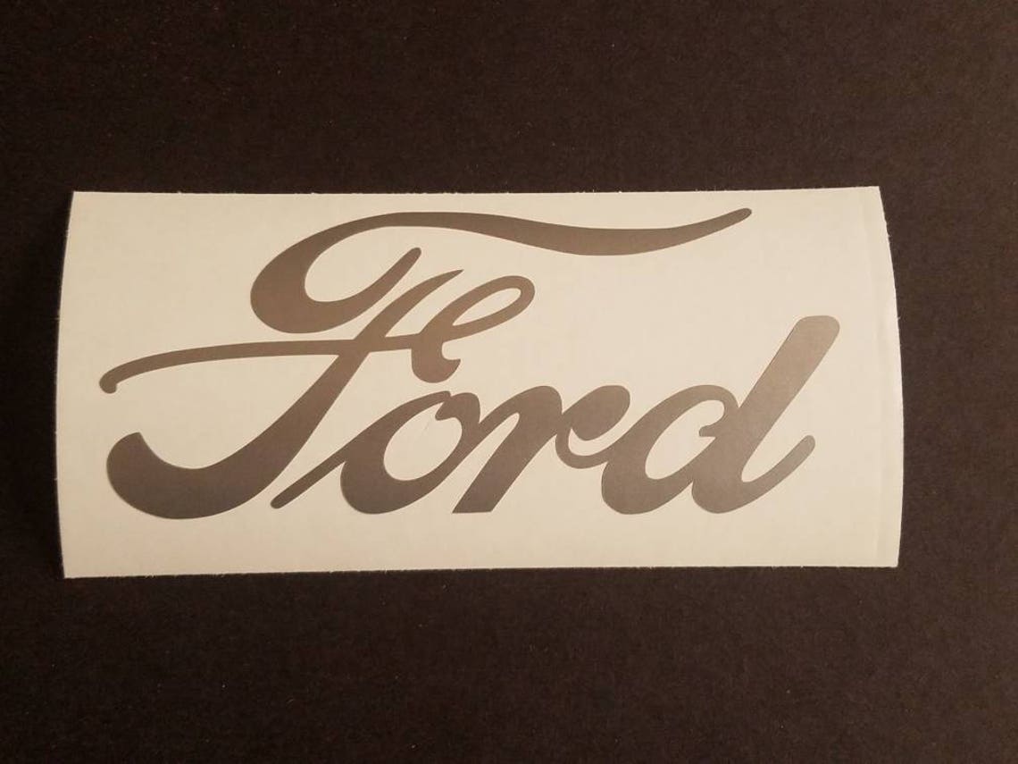 Ford Classic Script Lettering Die Cut Decal. Free Shipping. Etsy