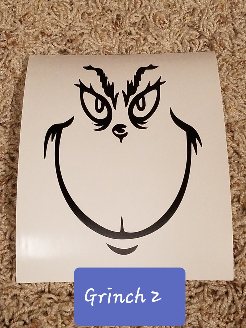 Grinch Vinyl Decals Etsy