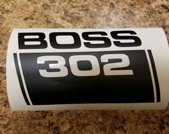 Boss 302 Mustang decal  4"×7" and 5"×10"  Free Shipping
