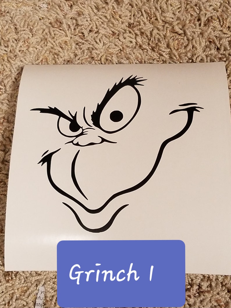 Grinch Vinyl Decals Etsy