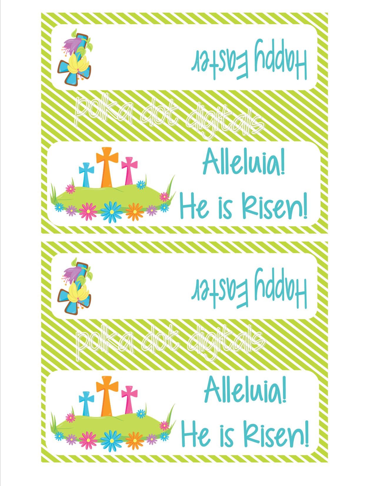 Easter HE IS RISEN Treat Bag Toppers Tags diy Party Favor Bags Etsy 日本