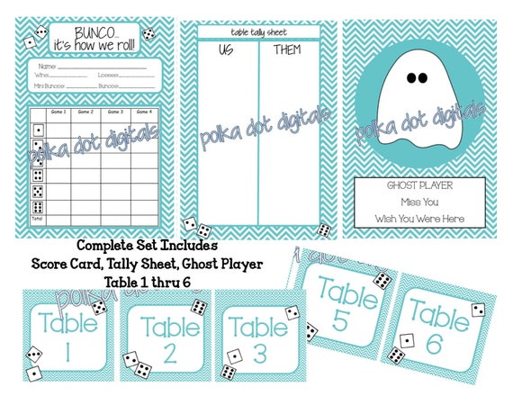 Bunco Payout Chart 10