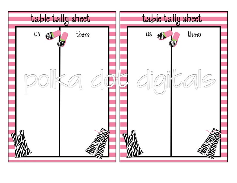 Buy 2 Get 1 Free PAJAMA PARTY BUNCO Set Score Card Sheet With Matching ...