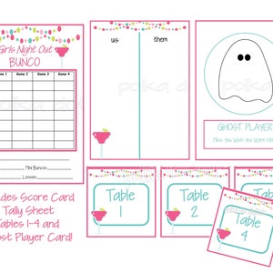 Buy 2 Get 1 Free MARGARITA GIRLS NIGHT Bunco Score Card Sheet Matching ...