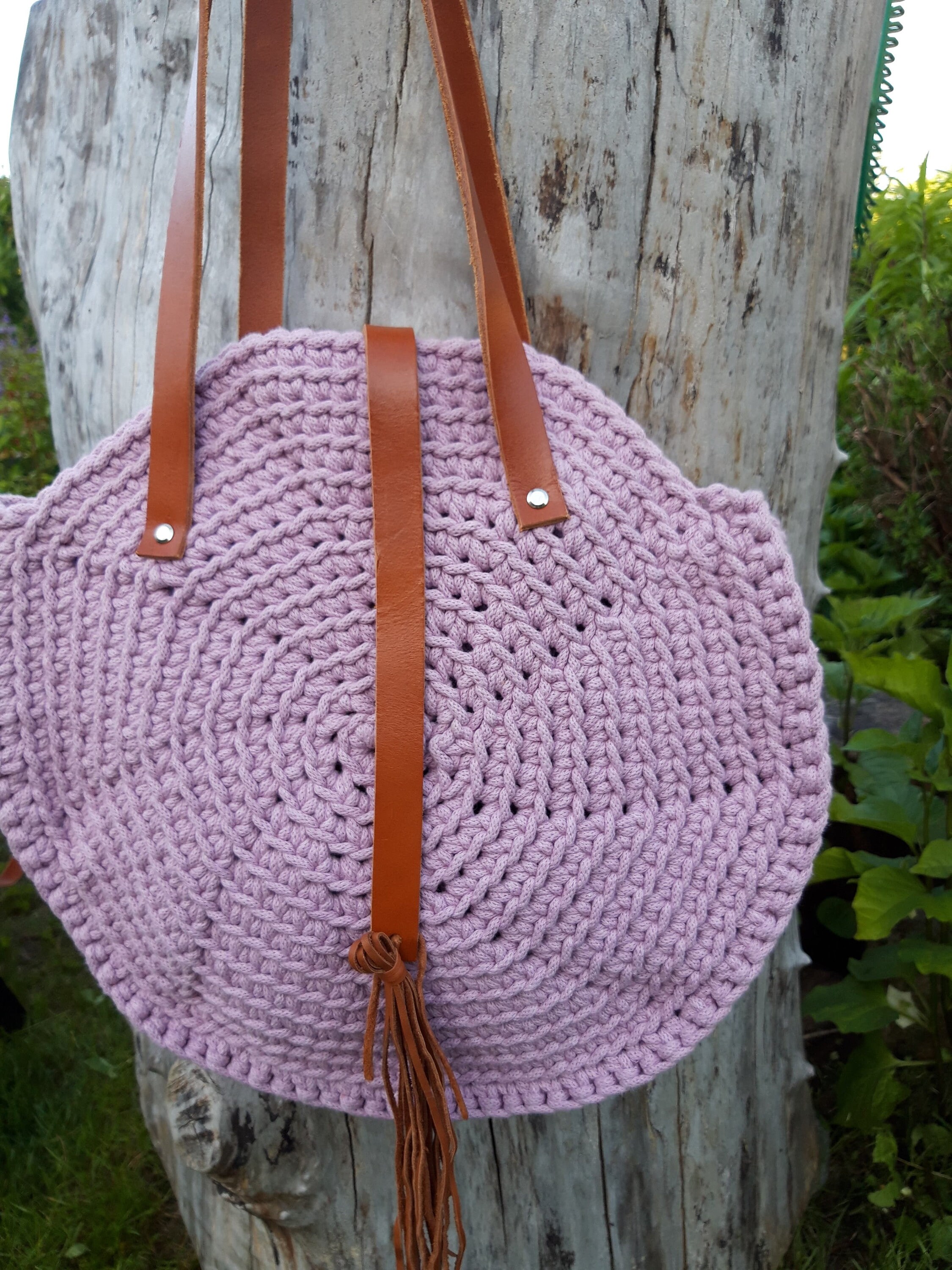 Crochet cotton bag large handbag weekend bag boho tote Etsy