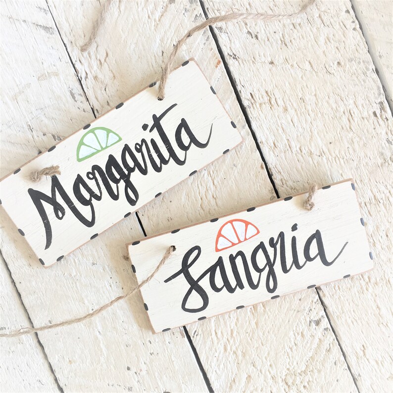 Rustic Chic Beverage Dispenser Labels Custom Drink Tags Etsy