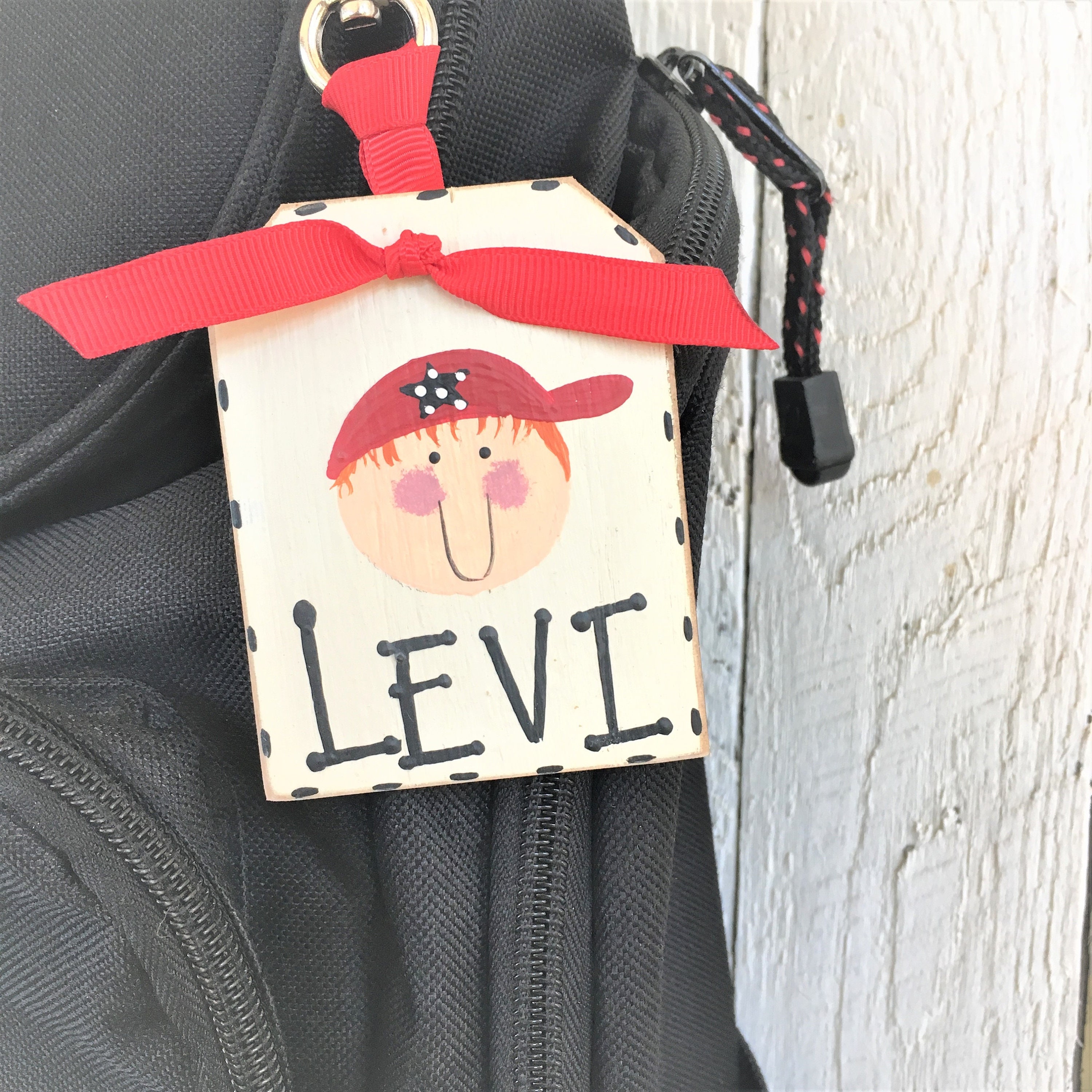 Boys Personalized Bag Tag Backpack Tag School Bag Label Etsy