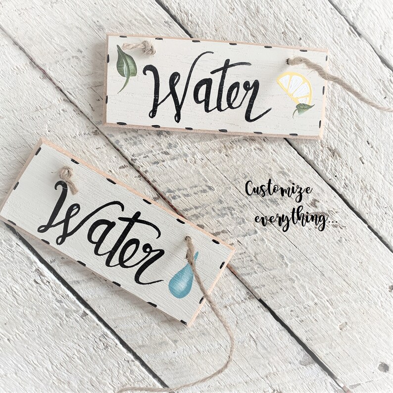 Rustic Chic Beverage Dispenser Labels Custom Drink Tags Etsy