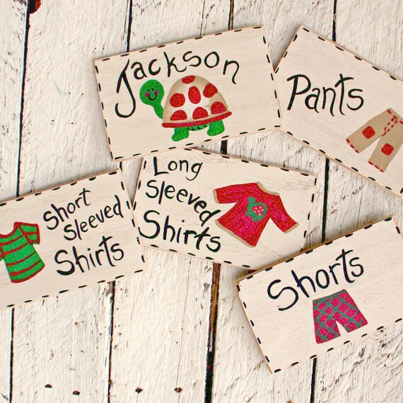 Boys Dresser Clothing Labels Kids Clothing Tags Drawer Etsy