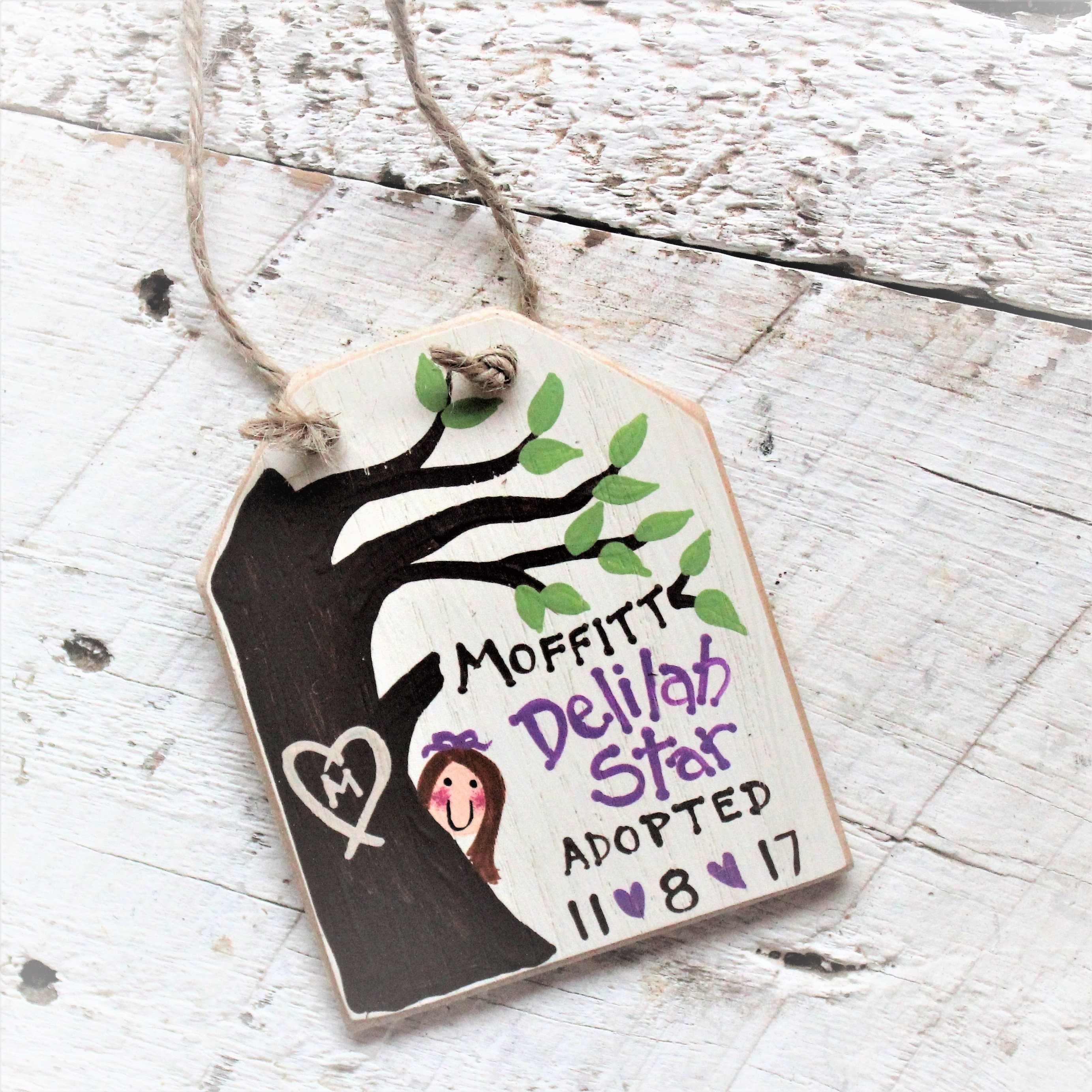 Family Tree Adoption Ornament Adoption Gift Tag Personalized | Etsy