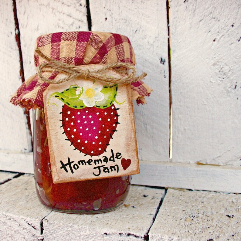 Homemade Jam Label Canning Jar Labels Wood Mason Jar Tag | Etsy