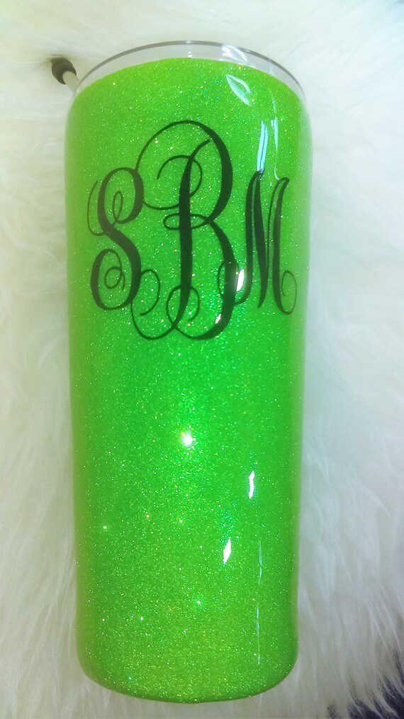 Glittered Tumbler Bright Green TumblerGlittered Stainless | Etsy