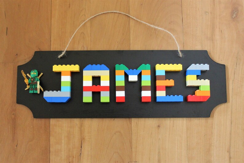Boys LEGO Name Sign 45 Letters Etsy
