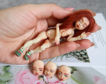 3d printed BJD doll ooak one of a kind dollhouse miniature 1/12 10 cm (3.9 inch)