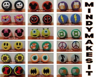 Headset Ear Cushions, Custom Embroidery, Solid Colors, Headphone Ear Covers, Custom Sizes, Adjustable, Crochet, Call Center, MindyMakesIt