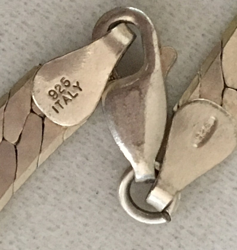 Sale Vintage Sterling Silver Herringbone Necklace Clean and Etsy